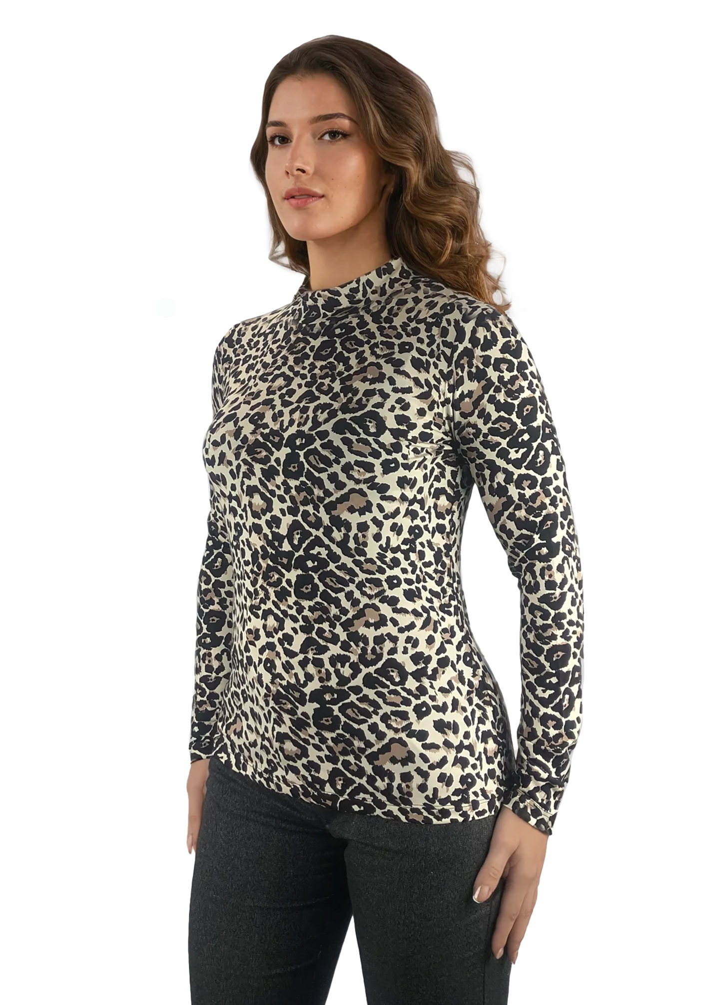 Дамска блуза - тениска с дълъг ръкав полу-поло