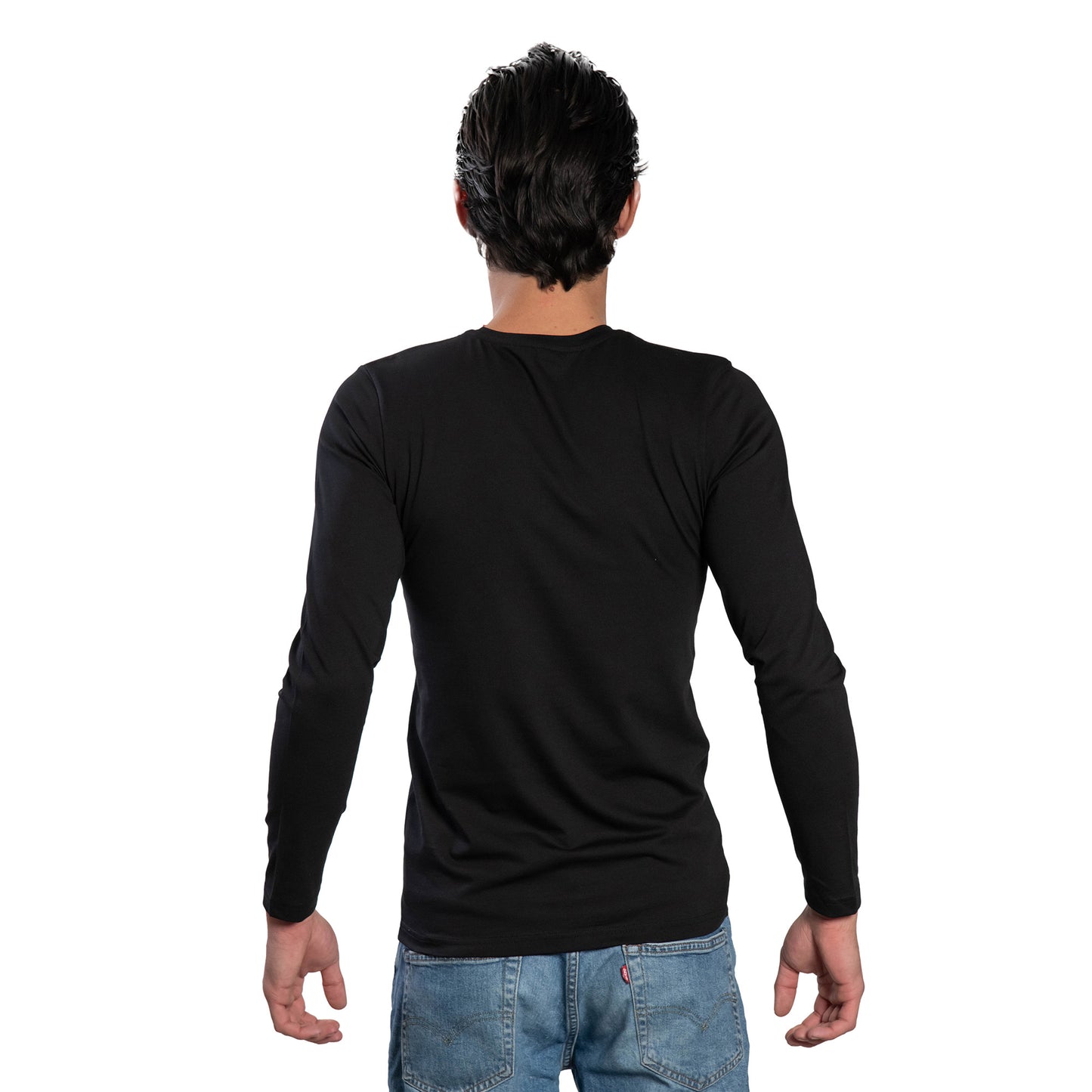 Мъжка  тениска с дълъг ръкав обло деколте