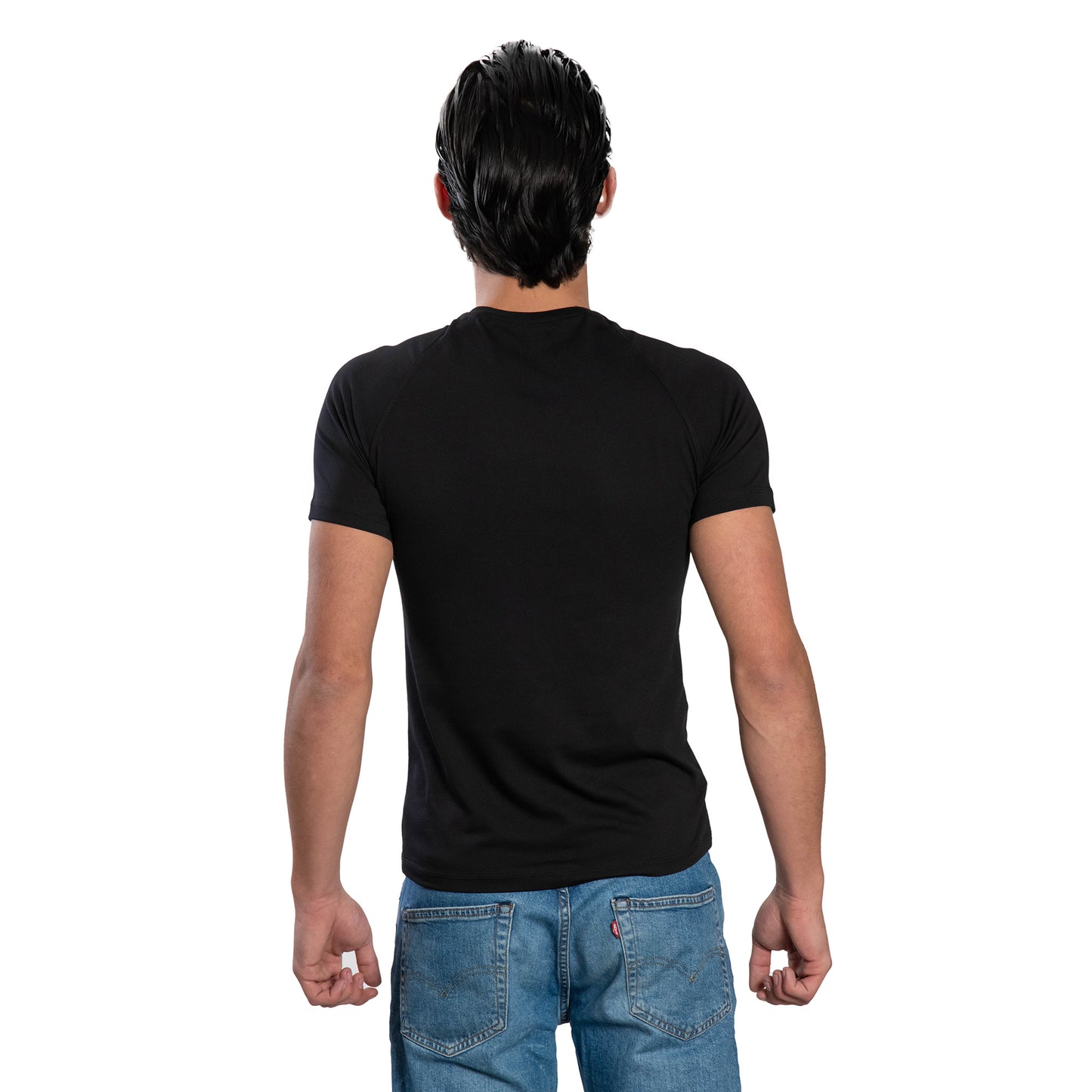 Мъжка  тениска с къс ръкав - реглан обло деколте