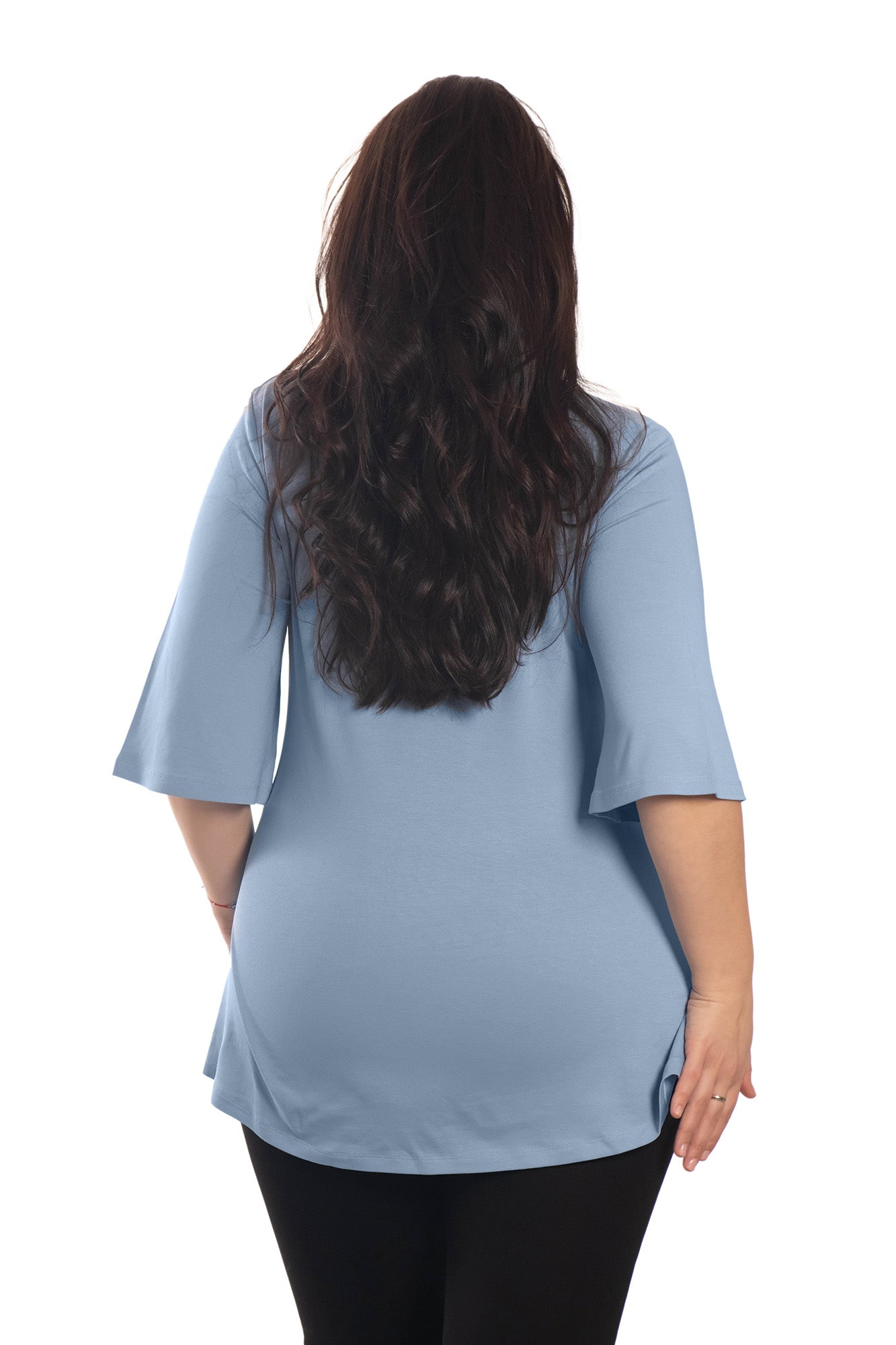 Дамска  туника с 3/4 ръкав обло деколте