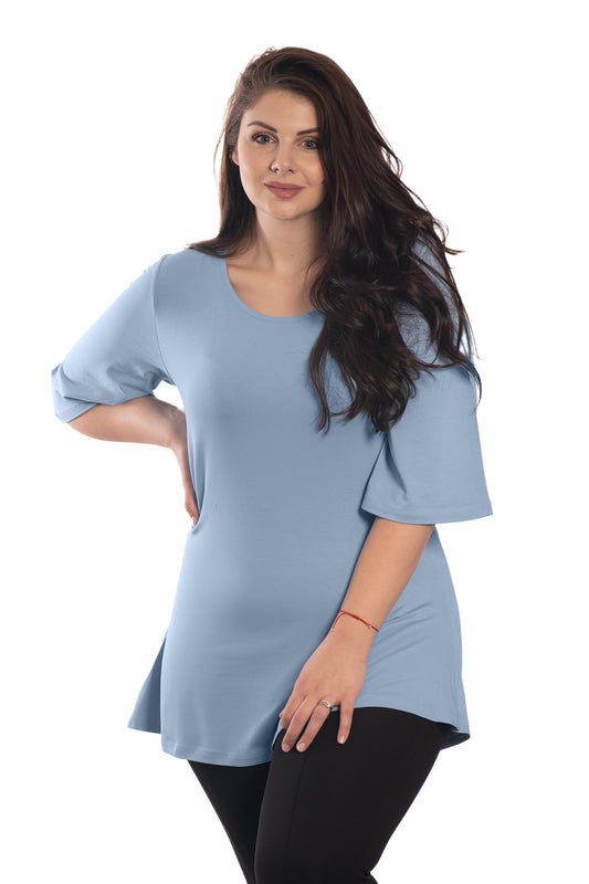 Дамска  туника с 3/4 ръкав обло деколте