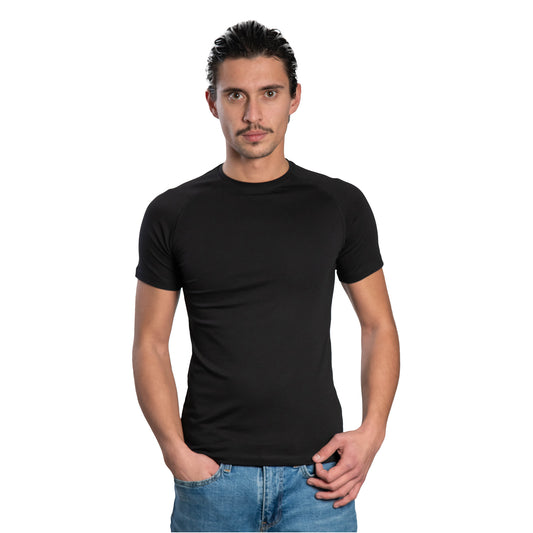 Мъжка  тениска с къс ръкав - реглан обло деколте