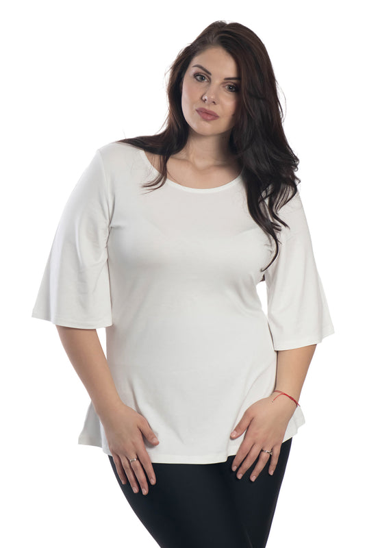 Дамска  туника с 3/4 ръкав обло деколте