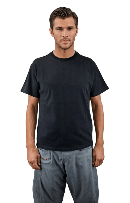 Мъжка  тениска с къс ръкав  обло деколте - Овър сайз