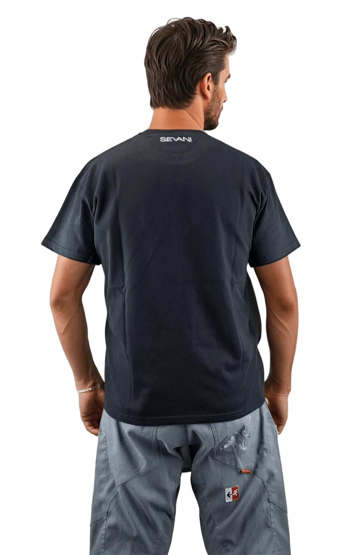 Мъжка  тениска с къс ръкав  обло деколте - Овър сайз