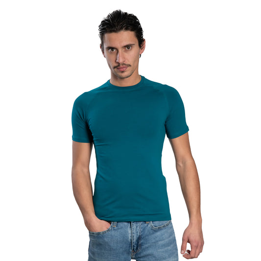 Мъжка  тениска с къс ръкав - реглан обло деколте