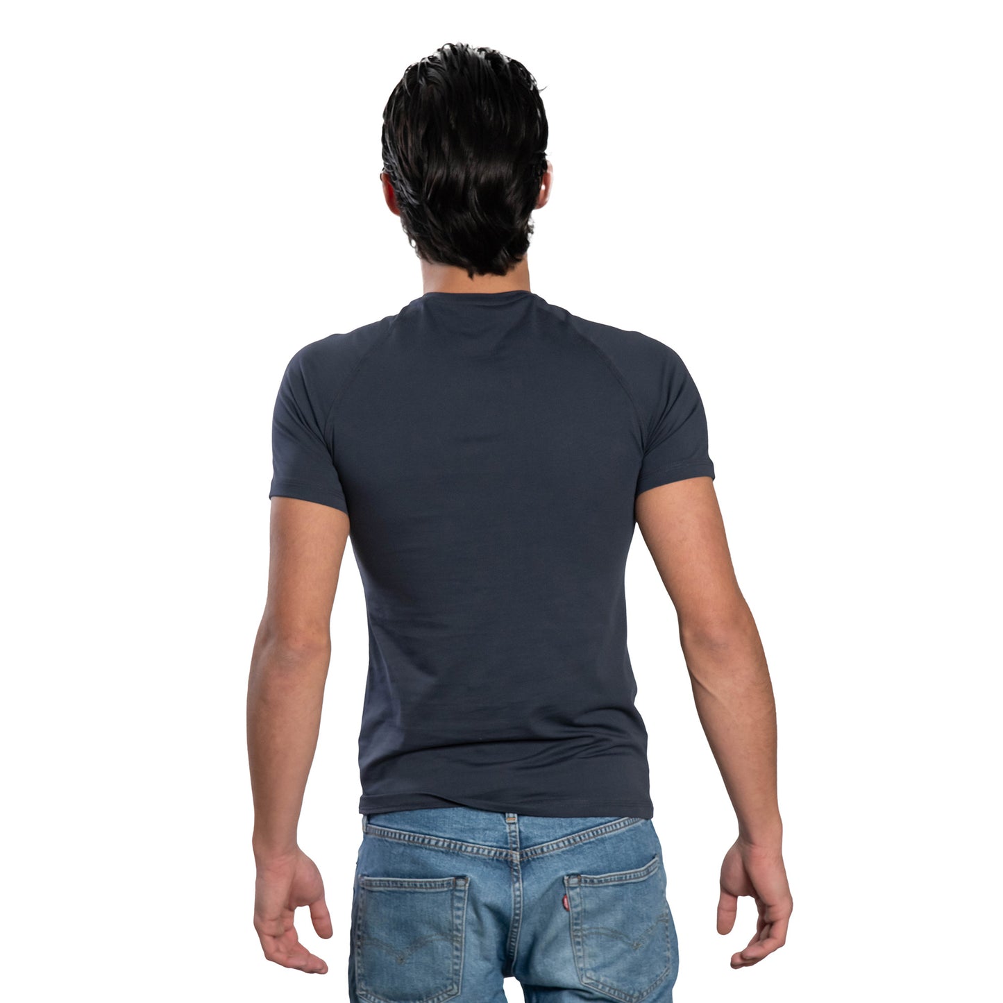 Мъжка  тениска с къс ръкав - реглан обло деколте