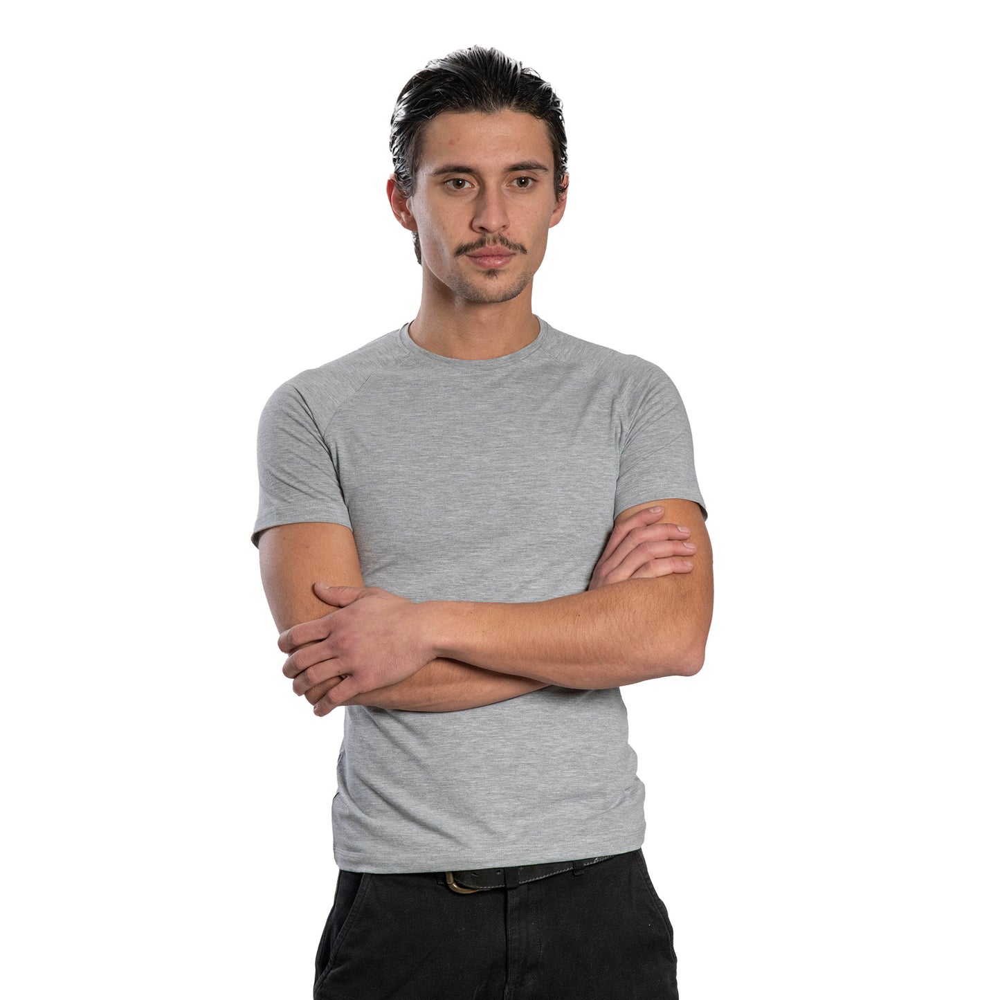 Мъжка  тениска с къс ръкав - реглан обло деколте