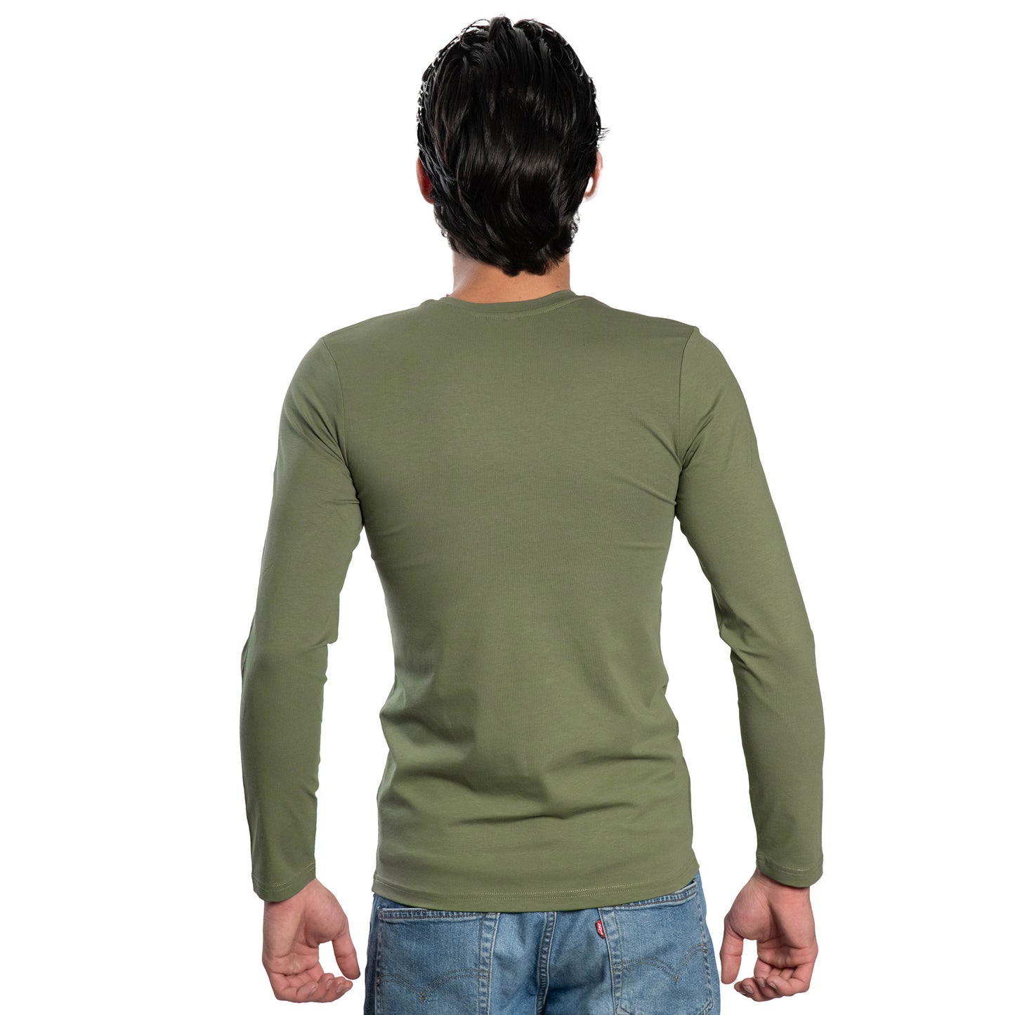 Мъжка  тениска с дълъг ръкав обло деколте