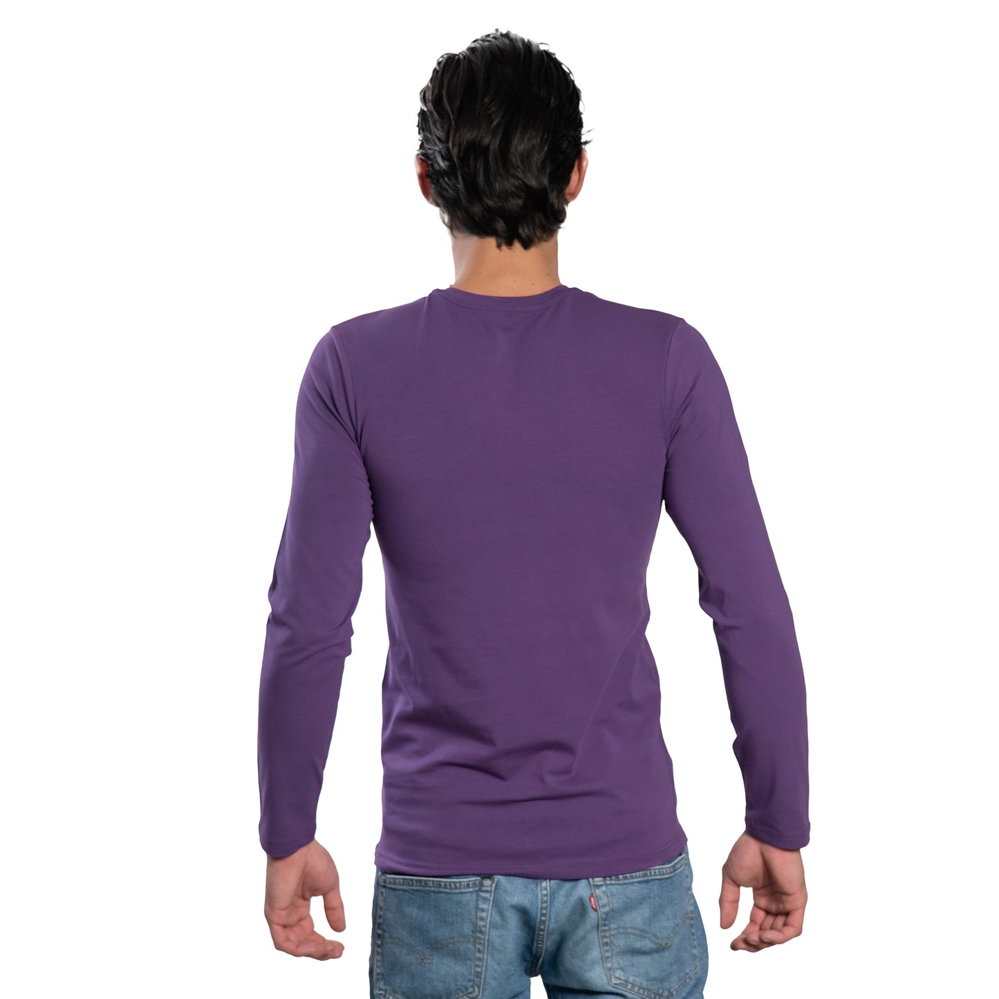 Мъжка  тениска с дълъг ръкав обло деколте