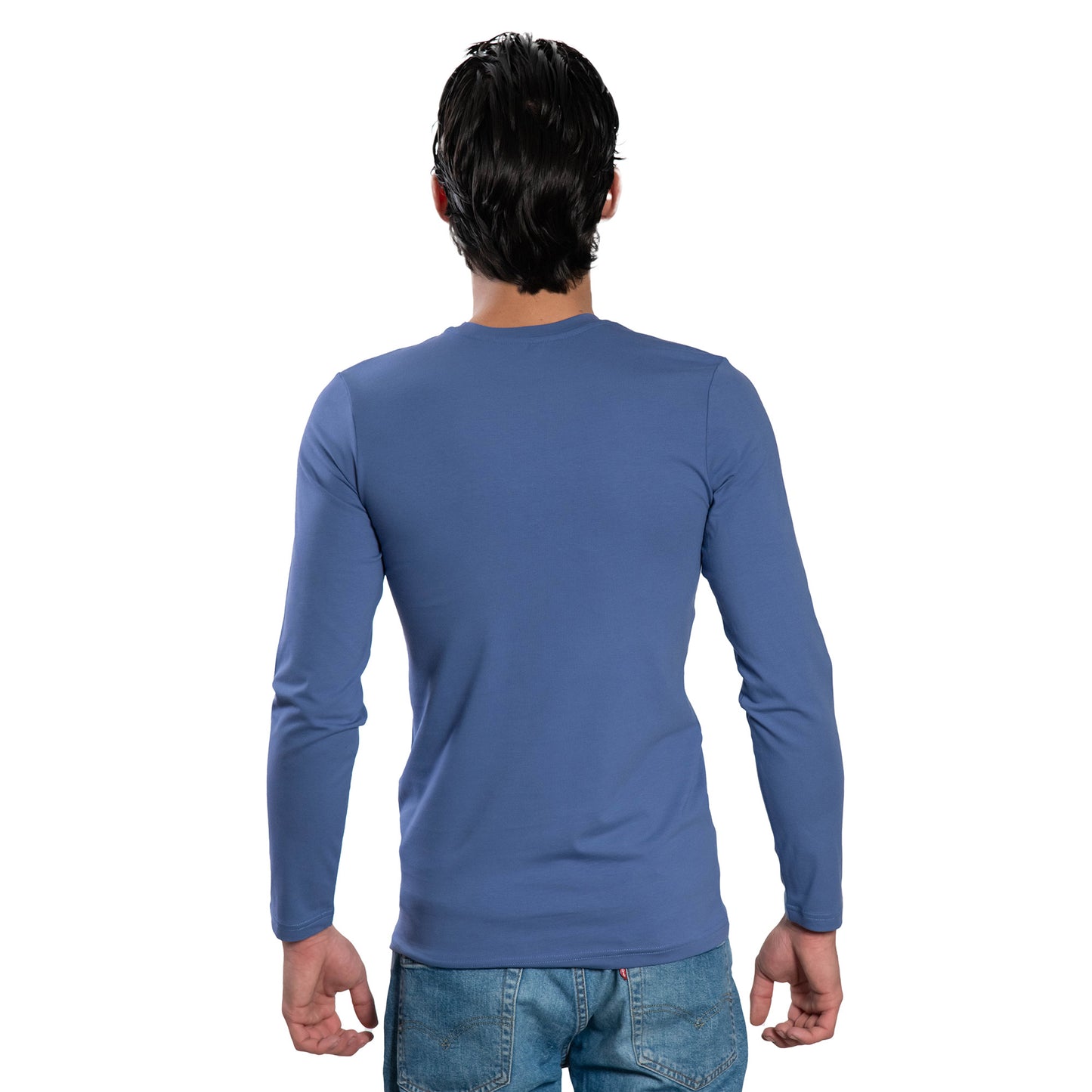 Мъжка  тениска с дълъг ръкав обло деколте