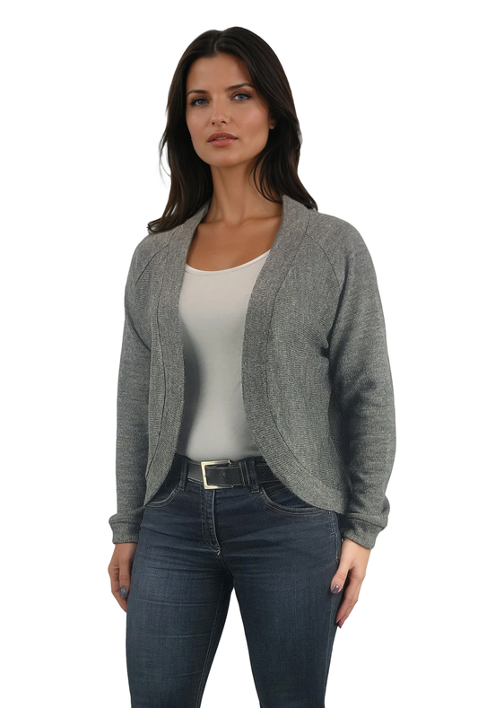 Дамска  жилетка  с дълъг ръкав без копчета