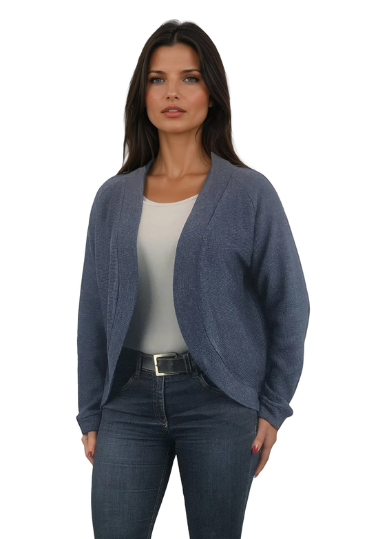 Дамска  жилетка  с дълъг ръкав без копчета