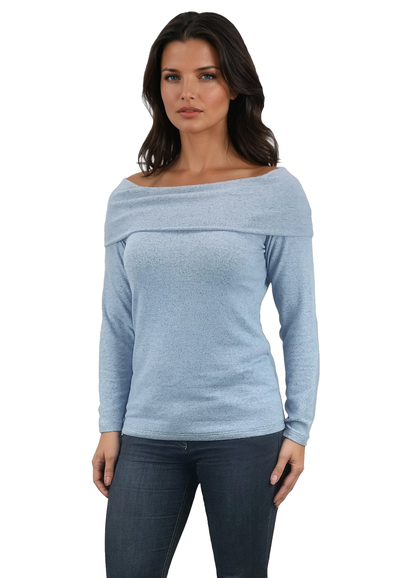 Дамска  блуза  с дълъг ръкав  шал яка