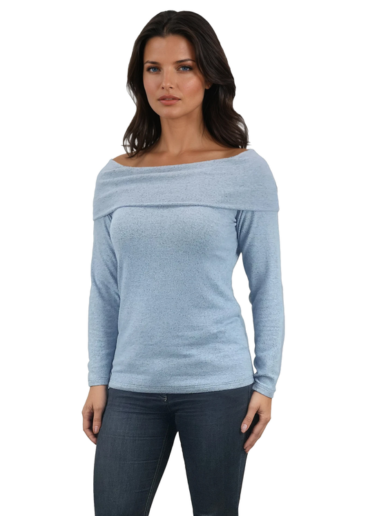 Дамска  блуза  с дълъг ръкав  шал яка