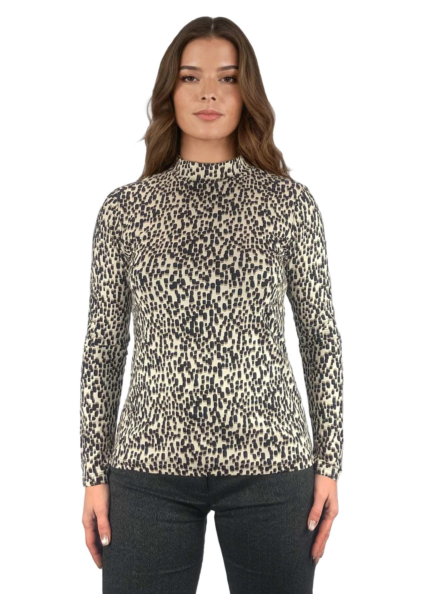 Дамска  блуза - тениска с дълъг ръкав  полу-поло