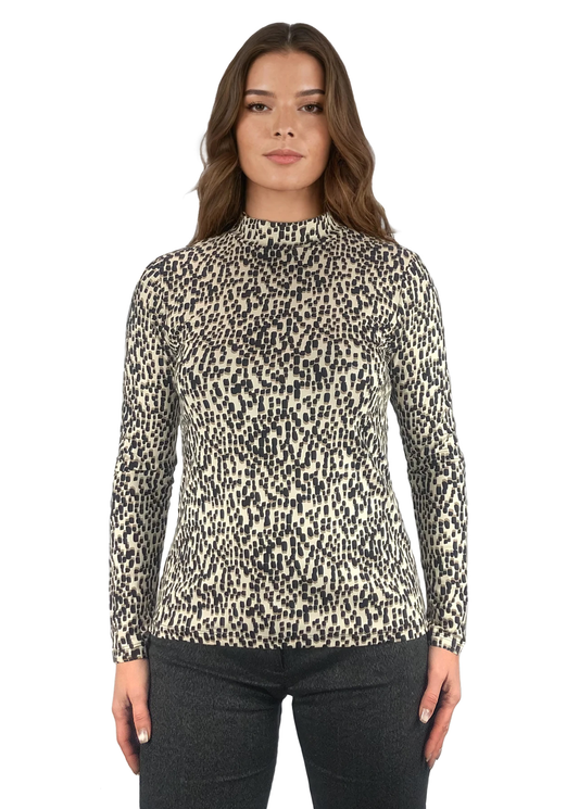 Дамска  блуза - тениска с дълъг ръкав  полу-поло