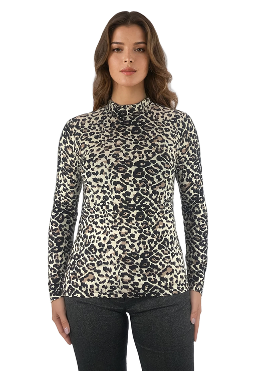 Дамска  блуза - тениска с дълъг ръкав  полу-поло